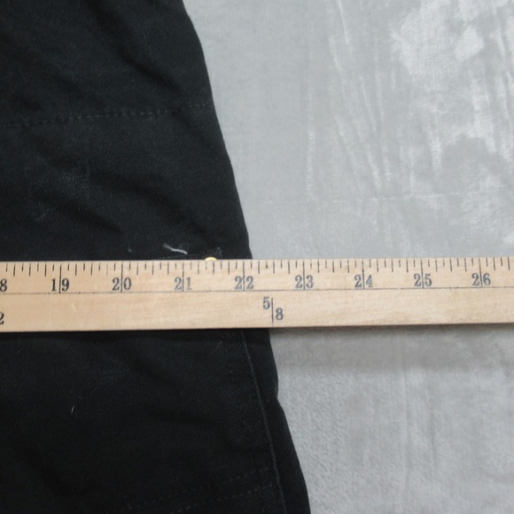 Carhartt Bib Overall Mens 42x33 Black Canvas Duck Bib Quilt Lined Work USA R02 - Picture 12 of 16